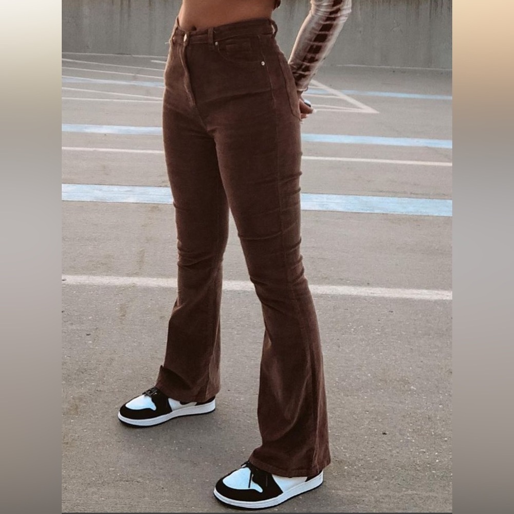 Corduroy brown flare pants